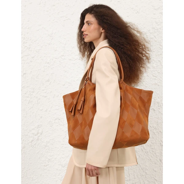 Zimmermann Cloud 91 Shopper in Brown | Totes & Top-Handle Bags | Coveti, view 2