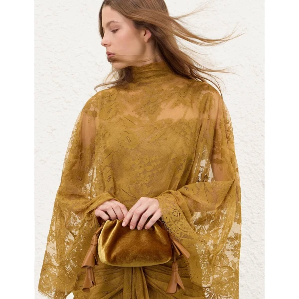 Zimmermann Cloud 91 Small Clutch in Yellow | Clutch Bags | Coveti, view 2