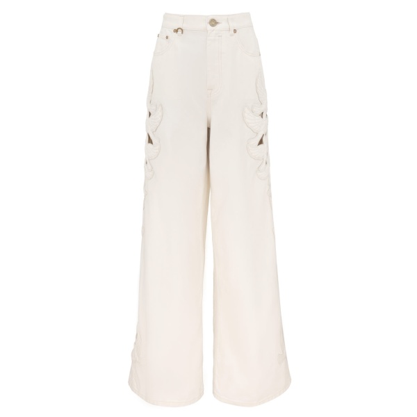 Zimmermann Denim Applique Relaxed Flare