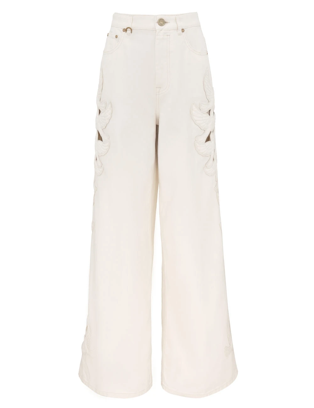 Zimmermann Denim Applique Relaxed Flare | Ready to Wear Collection Coveti Zimmermann Denim Applique Relaxed Flare