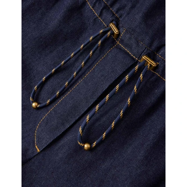 Zimmermann Denim Drawstring Cargo Pant in Blue | Denim | Coveti, view 6