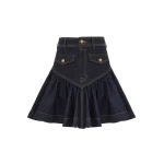 Zimmermann Denim Frill Mini Skirt