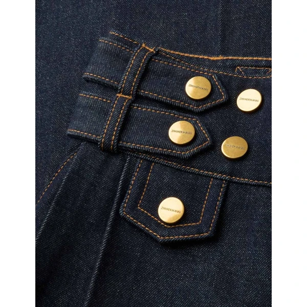 Zimmermann Denim Tailored Pant in Blue | Denim | Coveti, view 6