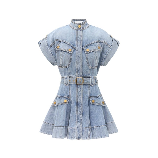 Zimmermann Denim Utility Mini Dress