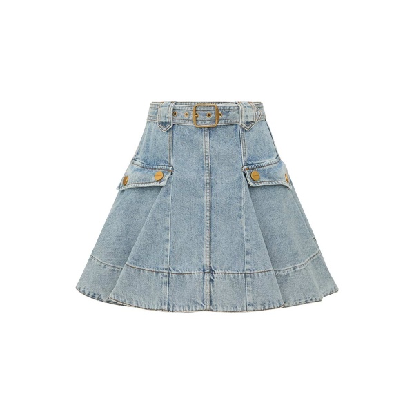 Zimmermann Denim Utility Mini Skirt