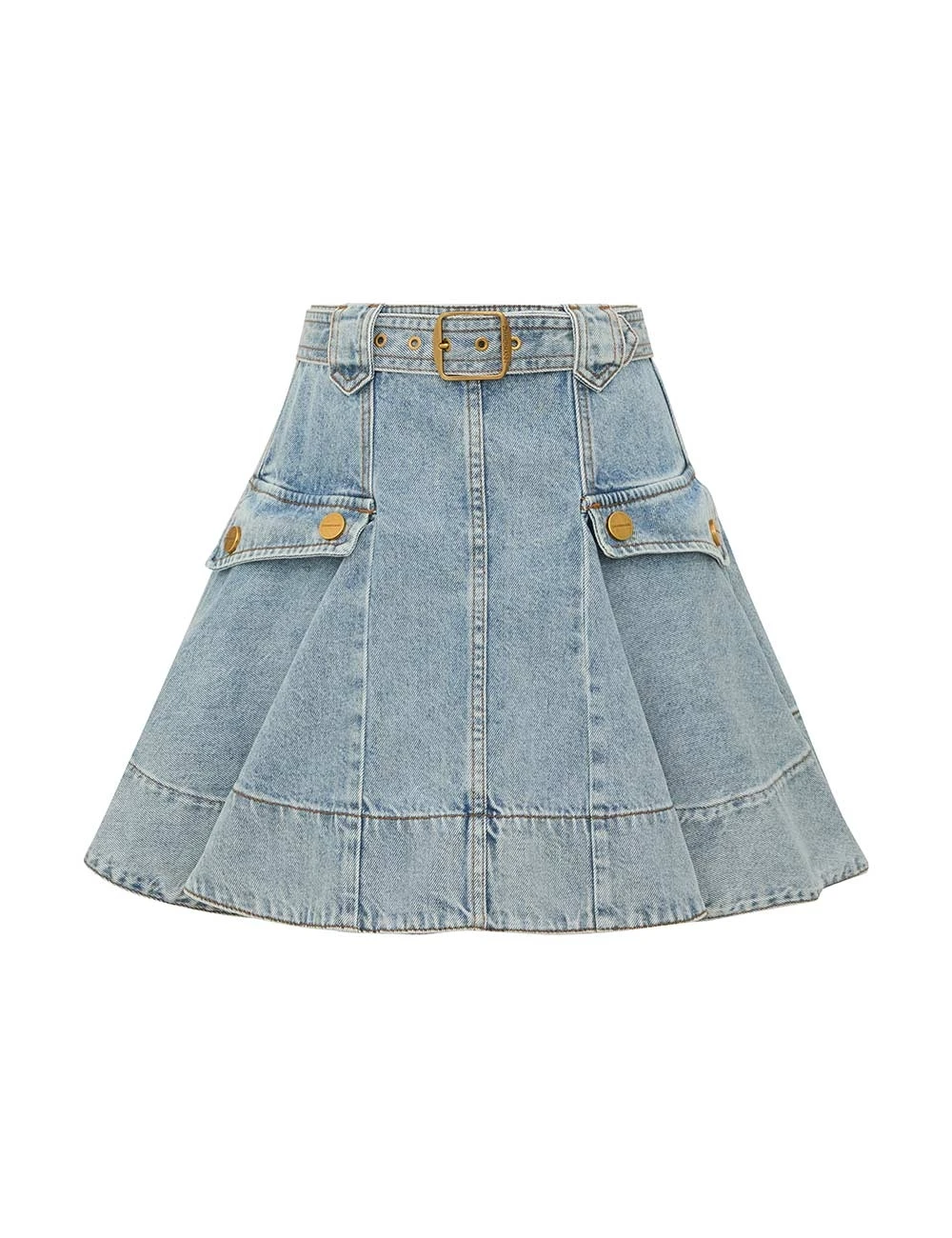 Zimmermann Denim Utility Mini Skirt | Ready to Wear Collection Coveti Zimmermann Denim Utility Mini Skirt