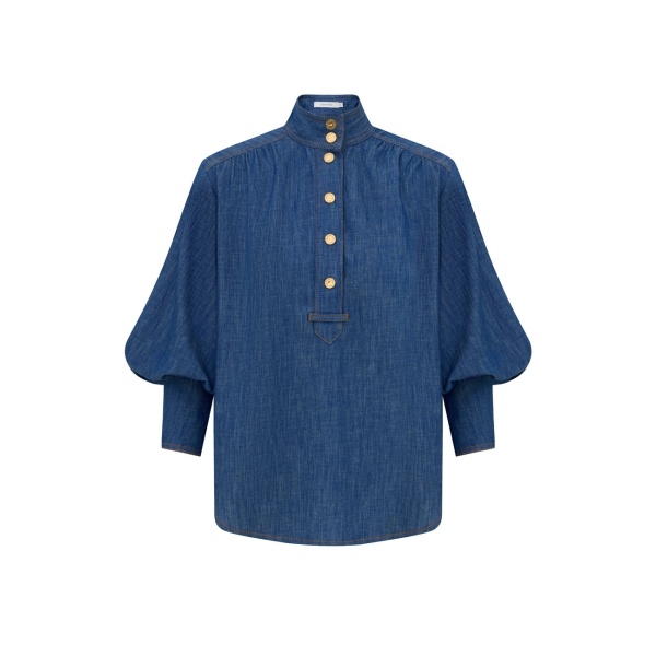 Zimmermann Echo Denim Billow Shirt