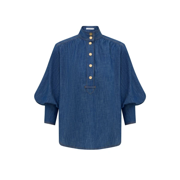 Zimmermann Echo Denim Billow Shirt