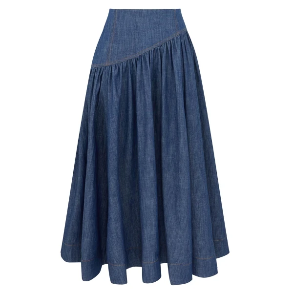 Echo Denim Midi Skirt