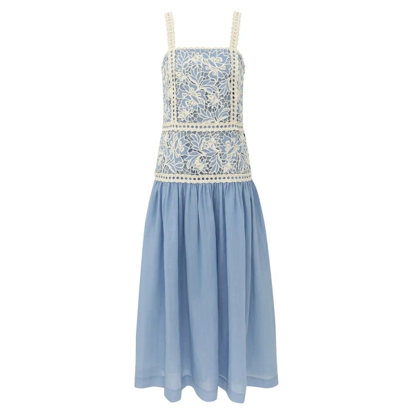 Echo Embroidered Slip Dress