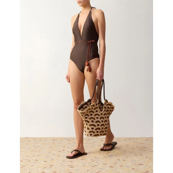 Beige beachwear