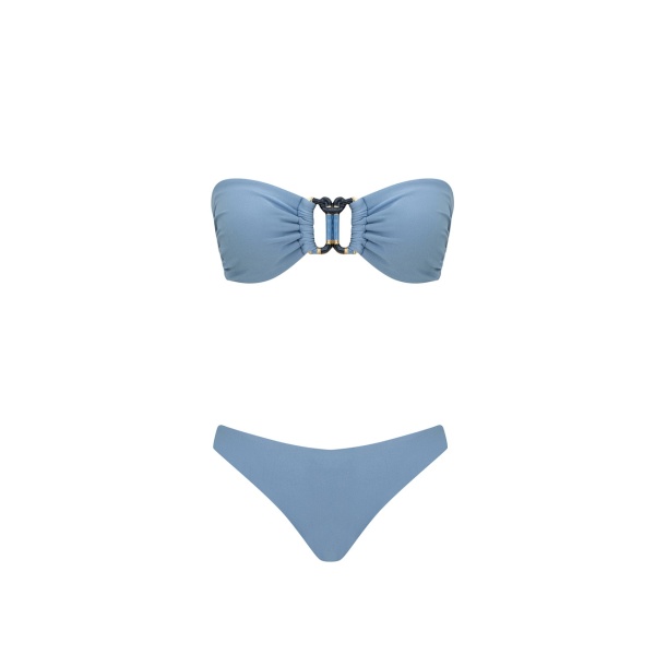 Zimmermann Echo Knot Trim Bandeau Bikini
