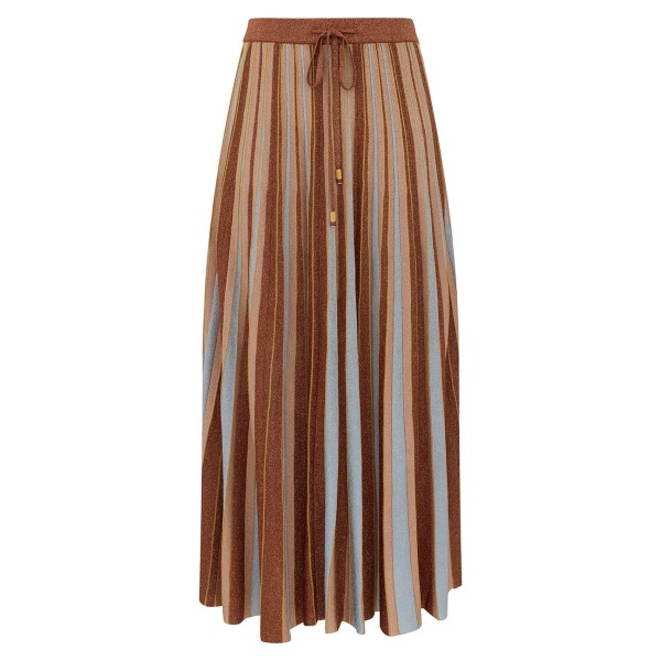 Zimmermann Echo Metallic Stripe Skirt