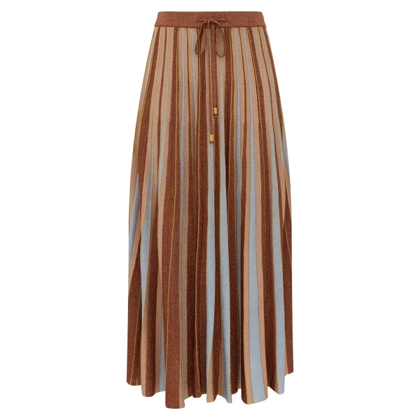 Echo Metallic Stripe Skirt