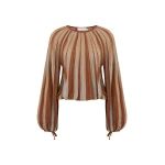 Zimmermann Echo Metallic Stripe Top