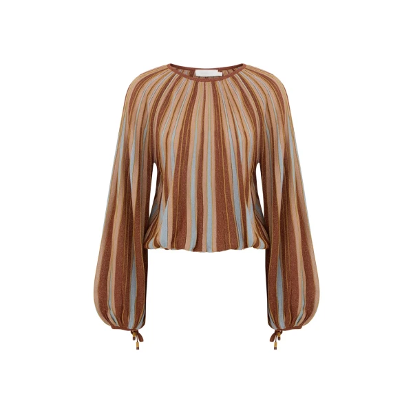 Echo Metallic Stripe Top