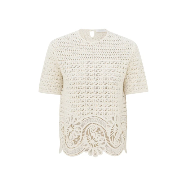 Echo Paisley Crochet Tee