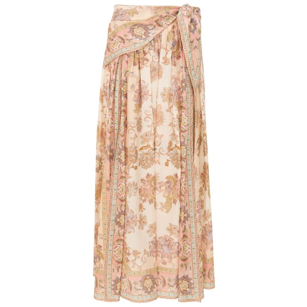 Zimmermann Echo Scarf Midi Skirt