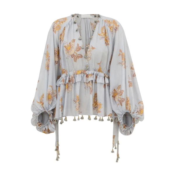 Echo Tassel Billow Blouse