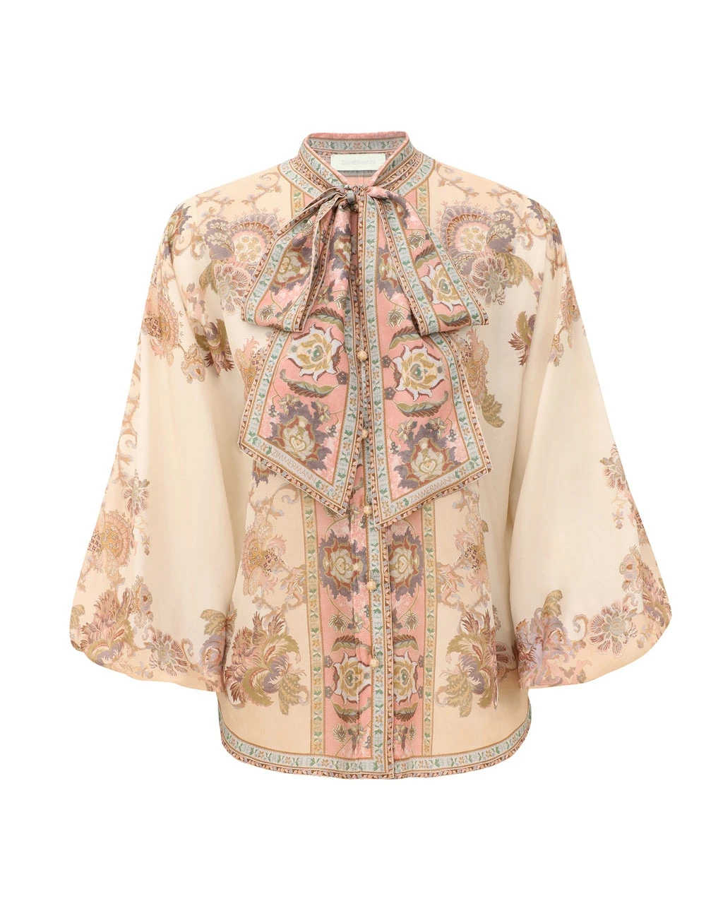 Zimmermann Echo Tie Neck Blouse | Ready to Wear Collection Coveti Zimmermann Echo Tie Neck Blouse