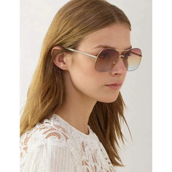 Zimmermann Ellis Navigator in Red | Sunglasses | Coveti, view 2