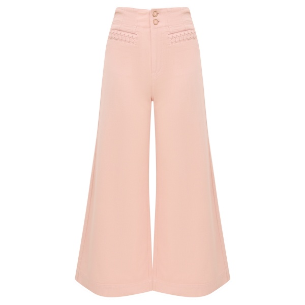 Zimmermann Fairlight Denim Cropped Flare