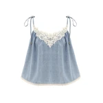 Zimmermann Fairlight Denim Lace Cami