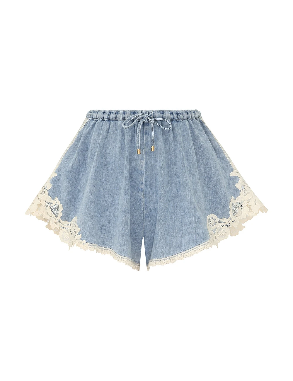 Zimmermann Fairlight Denim Lace Short | Ready to Wear Collection Coveti Zimmermann Fairlight Denim Lace Short
