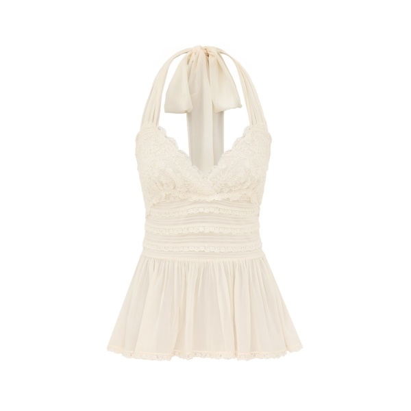 Zimmermann Fairlight Lace Halter Top