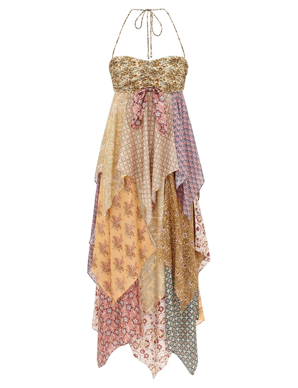 Zimmermann Fairlight Scarf Halter Dress | Ready to Wear Collection Coveti Zimmermann Fairlight Scarf Halter Dress