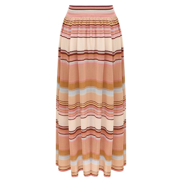 Zimmermann Fairlight Striped Circle Skirt