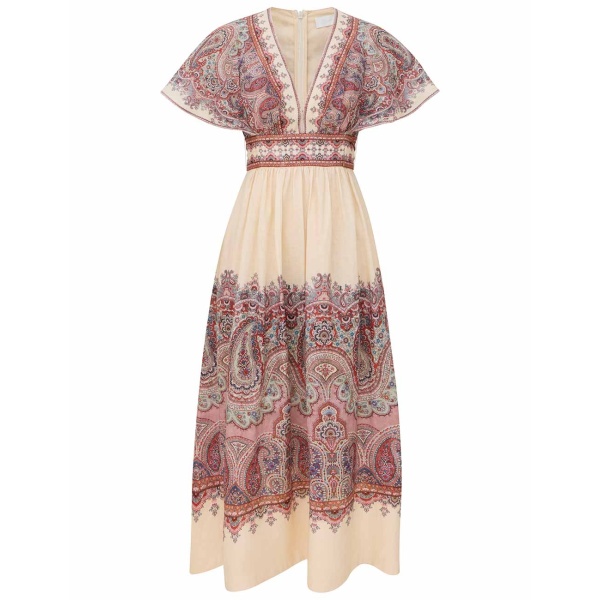 Zimmermann Fairlight Waisted Midi Dress