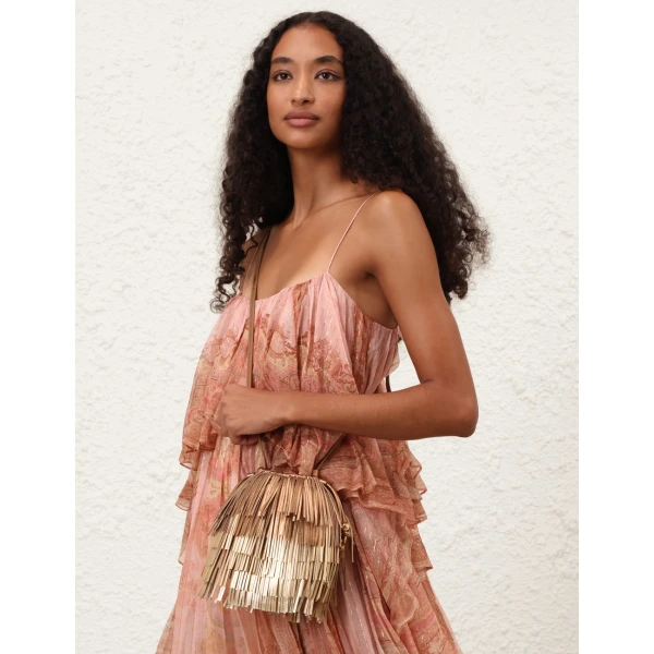 Zimmermann Fringe Crossbody in Gold, view 2