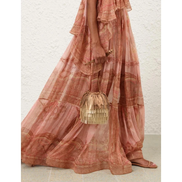 Zimmermann Fringe Crossbody in Gold, view 6