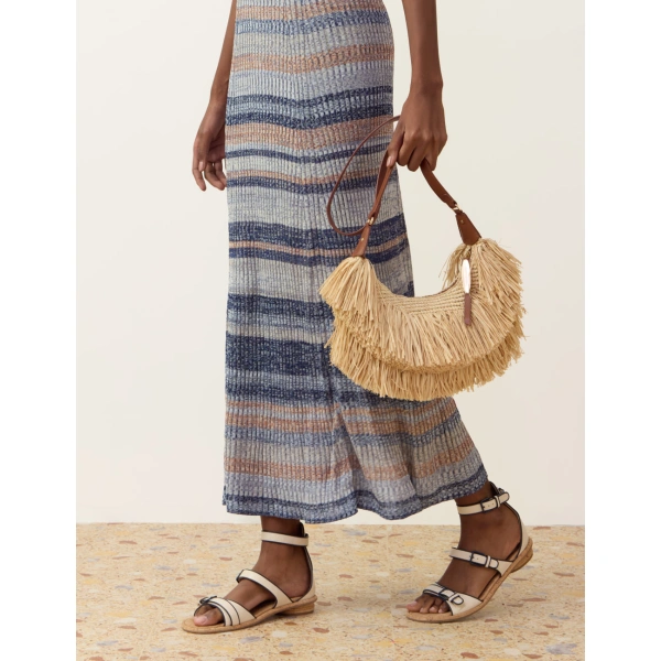 Zimmermann Goldentime Fringe Shoulder Bag in Beige | Shoulder & Crossbody Bags | Coveti, view 6