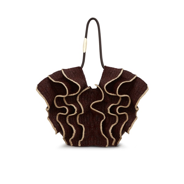Zimmermann Goldentime Medium Ruffle Tote | Bags | Coveti