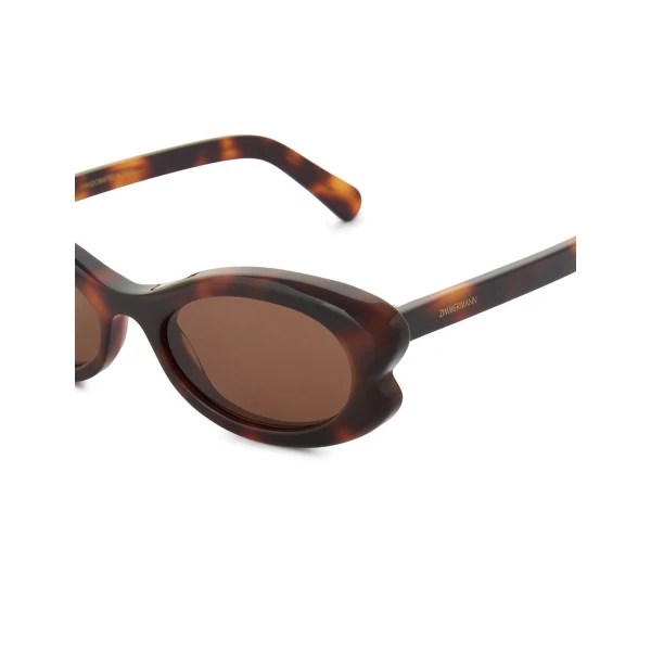 Zimmermann Goldie Oval in Beige | Sunglasses | Coveti, view 4
