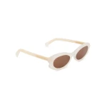 Zimmermann Goldie Oval in Ivory | Sunglasses | Coveti