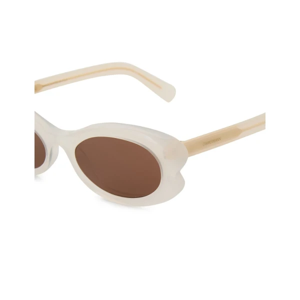 Zimmermann Goldie Oval in Ivory | Sunglasses | Coveti, view 5