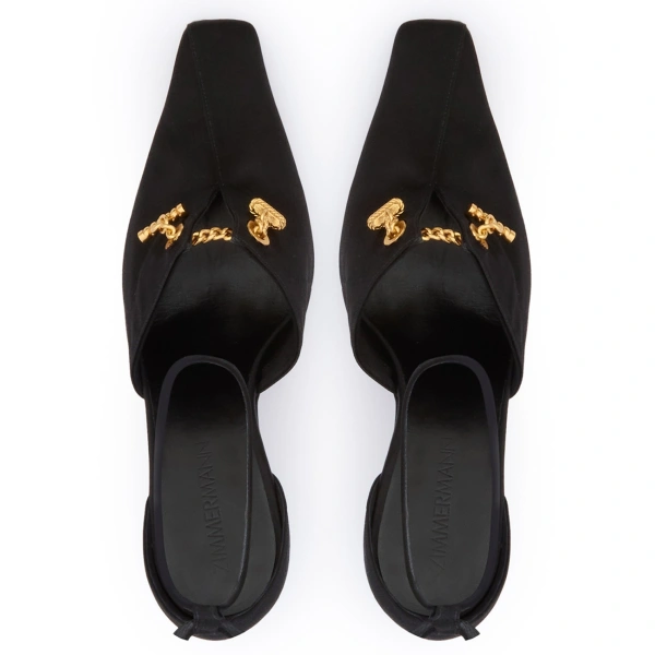 Zimmermann Idle Pump 85 in Black | Heels | Coveti, view 4