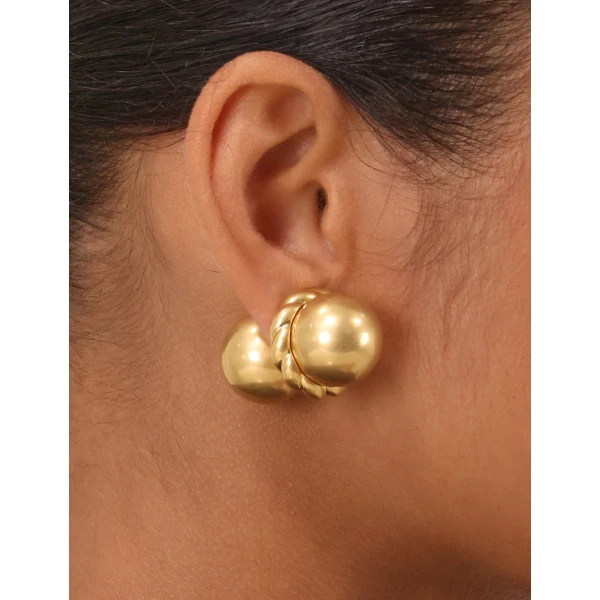 Zimmermann Idle Studs in Gold, view 4