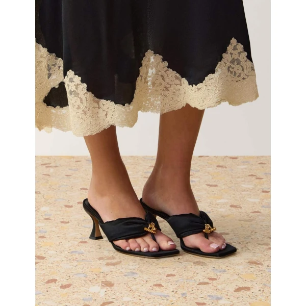Zimmermann Idle Thong Mule 65 in Black | Mules | Coveti, view 2