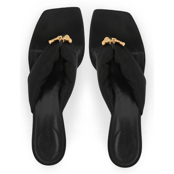Zimmermann Idle Thong Mule 65 in Black | Mules | Coveti, view 4