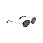 Zimmermann Mirel Round in Black | Sunglasses | Coveti