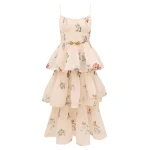 Zimmermann Pleated Tiered Midi Dress