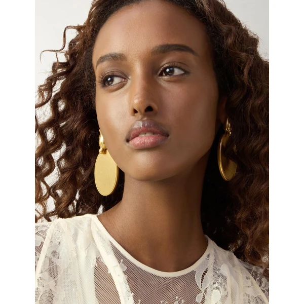 Zimmermann Plume Large Drop in Gold, view 2