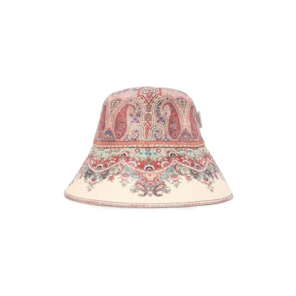 Printed Long Brim Bucket Hat