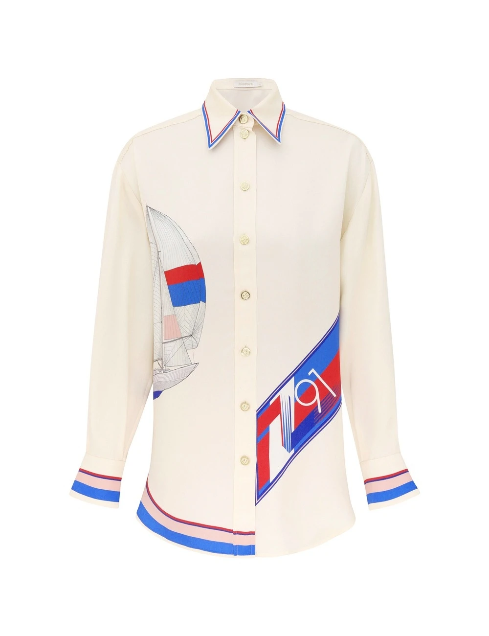 Zimmermann Printed Man Style Shirt | Ready to Wear Collection Coveti Zimmermann Printed Man Style Shirt