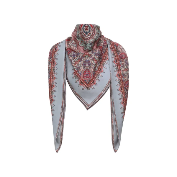 Zimmermann Printed Silk Maxi Square in Multicolour, view 5