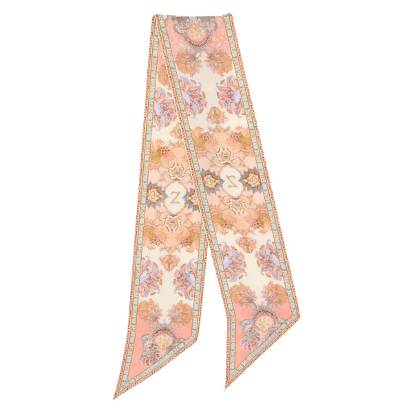 Zimmermann Printed Silk Neck Scarf in Multicolour, view 3